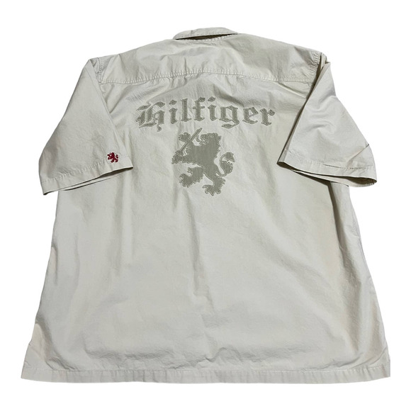 Hilfiger Red Label Light Tan Short Sleeved Button Down, Size XXL - Picture 2 of 5